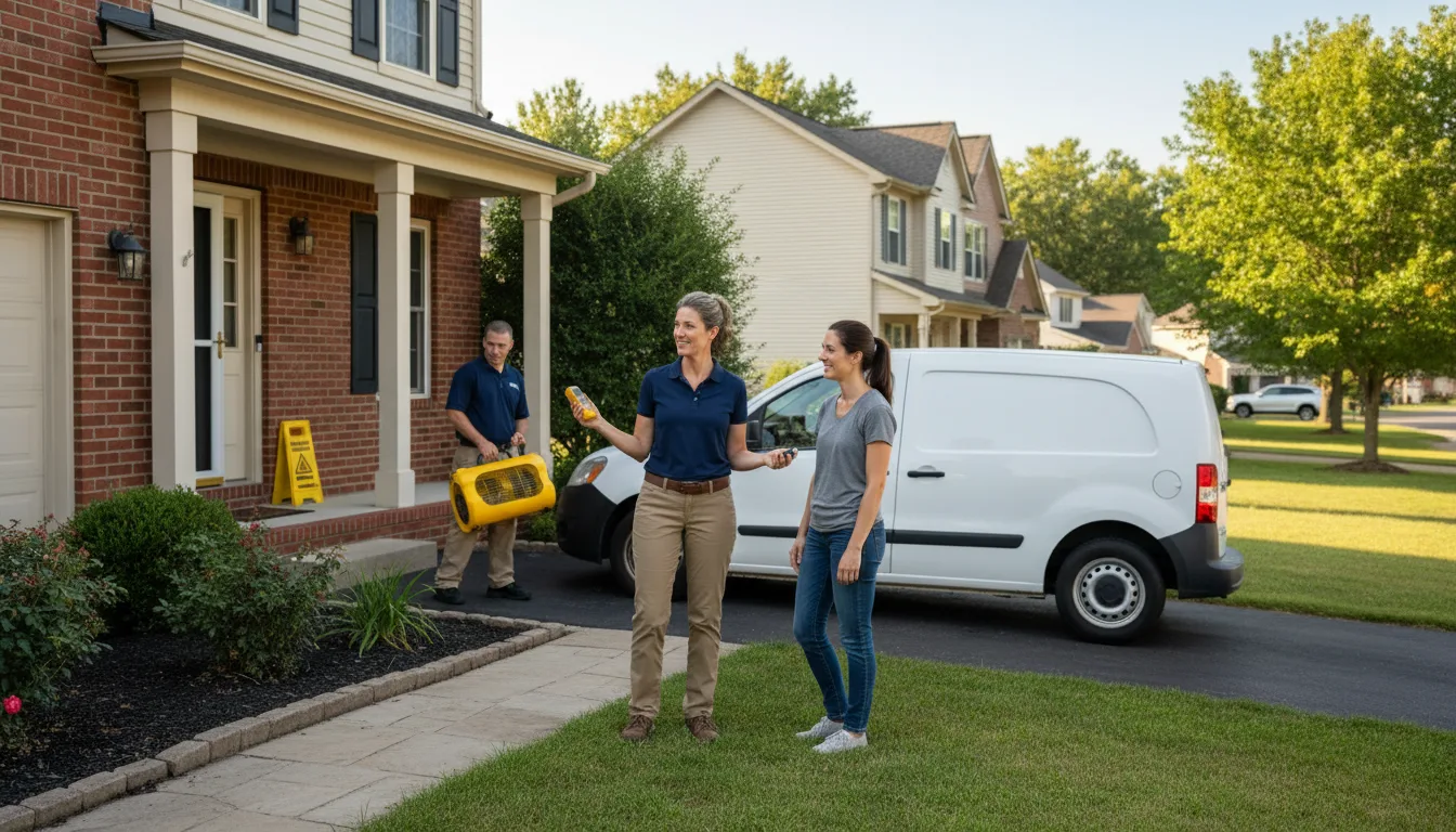Residential water damage restoration in Arcola, IL